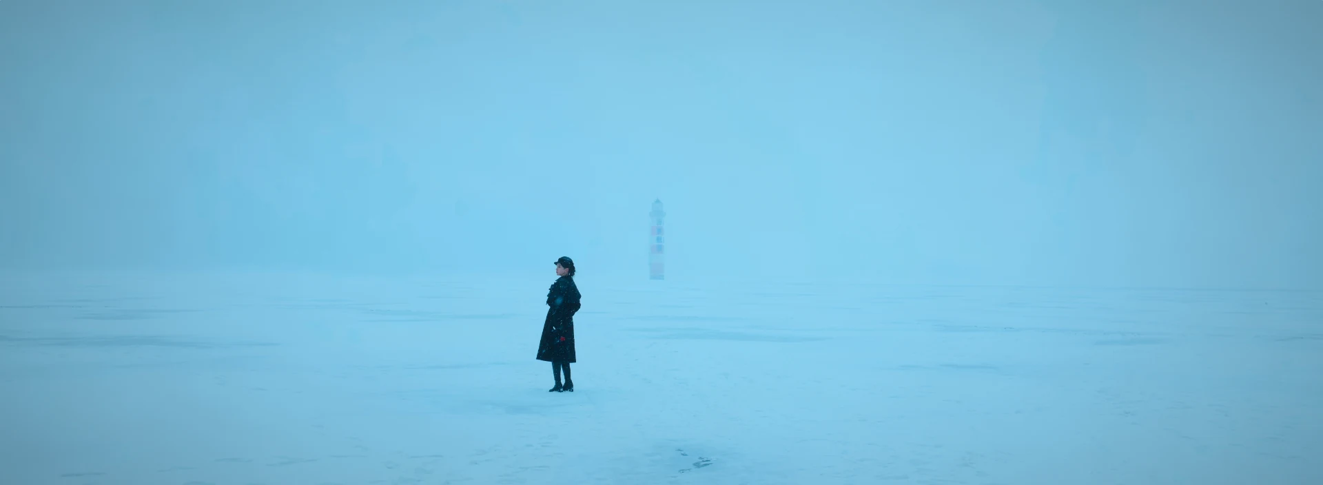 主动调整白平衡后的雪景画面。